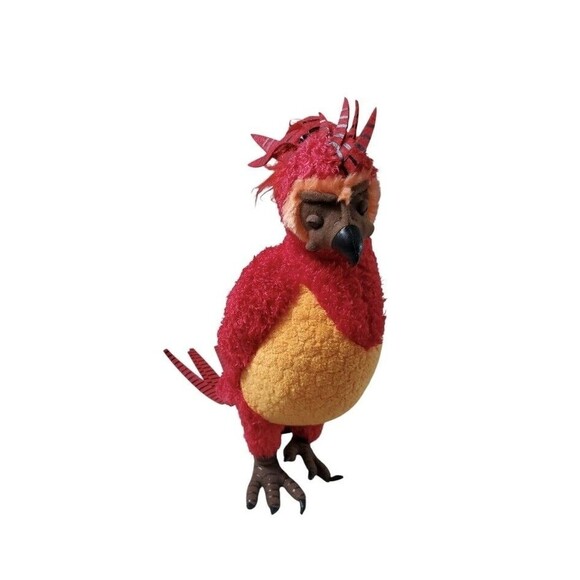 Harry Potter Fawkes Phoenix Plush Red Bird Felt Tail Crest Noble Collection 17” - Picture 10 of 12